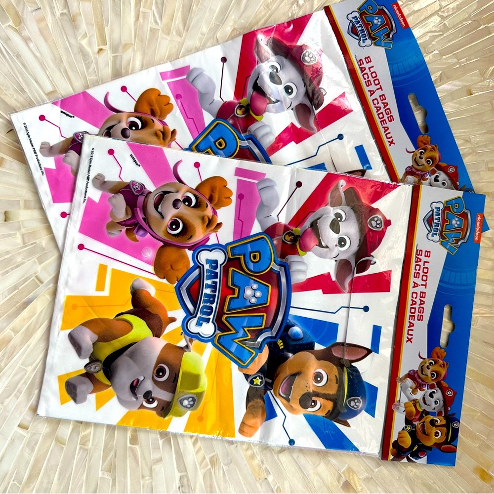 Paw patrol party favor bags